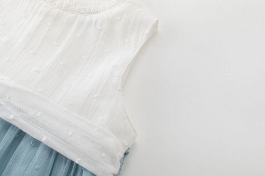 Vestido de Ceremonia Niña Plumeti con Lazo