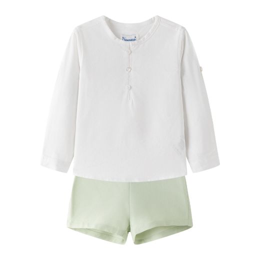Conjunto de Ceremonia Bebé Camisa Mao y Pantalón