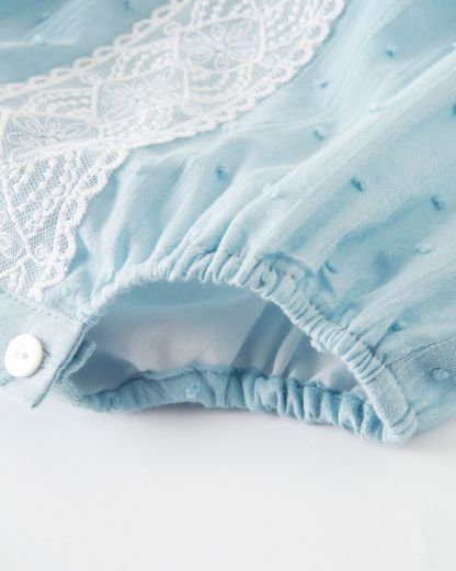 Ranita de Vestir Bebé Azul con Lazos