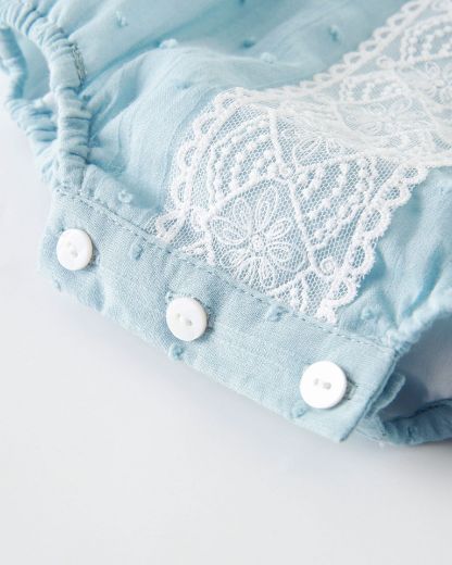 Ranita de Vestir Bebé Azul con Lazos