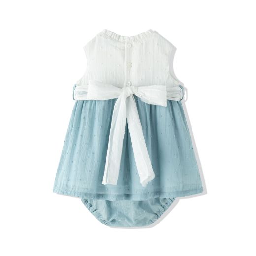 Vestido de Vestir Bebé con Lazo y Ranita