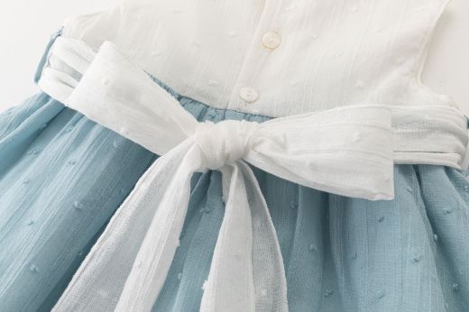 Vestido de Vestir Bebé con Lazo y Ranita