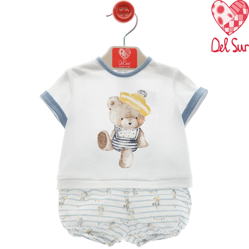 Conjunto pololo bebé Familia Santorini Del Sur Verano 2026 osito marinero de 1 a 24 meses