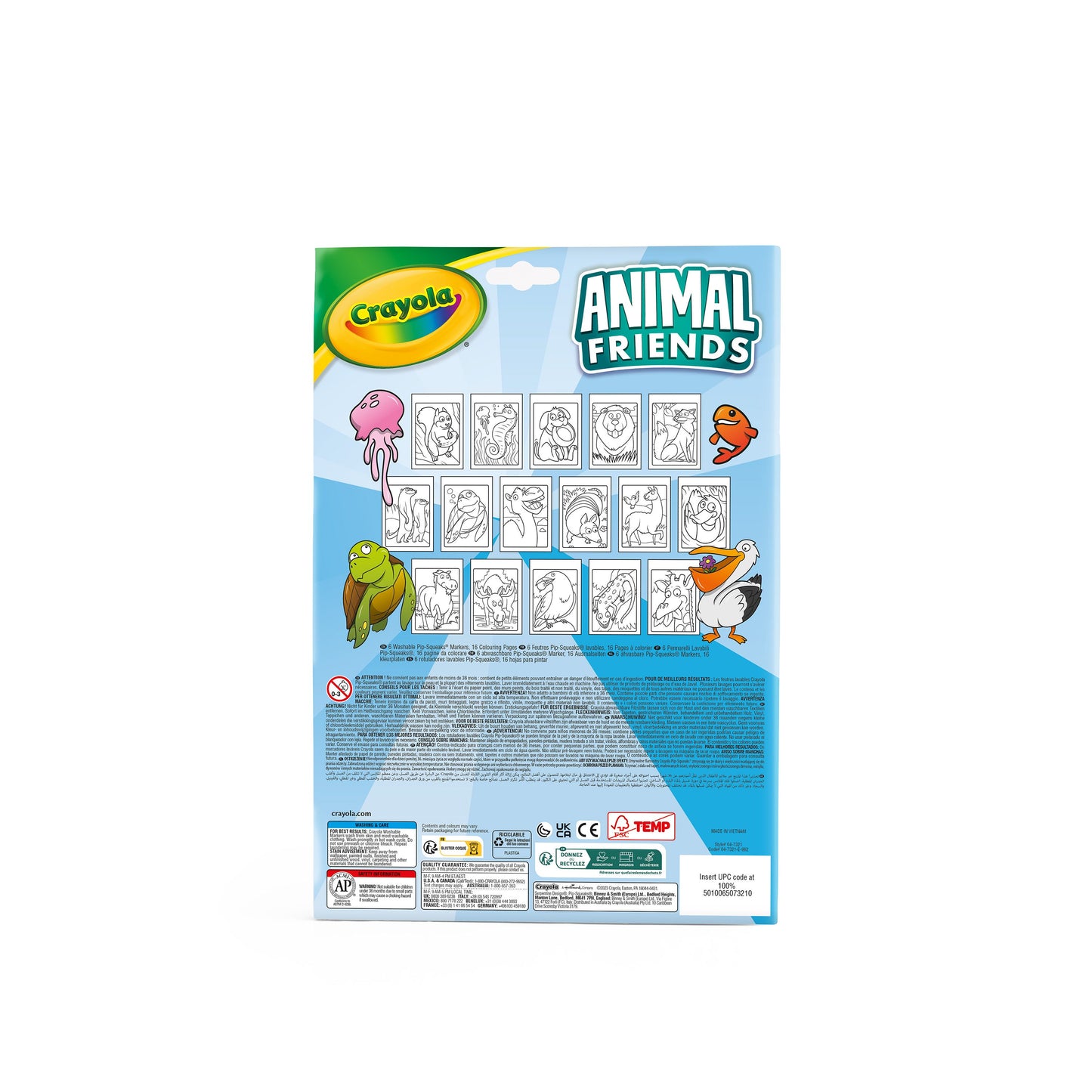 Libro de actividades y colorear por números animales CRAYOLA