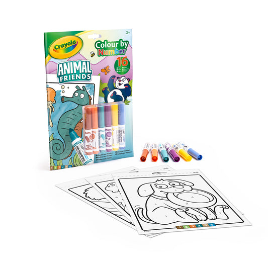 Libro de actividades y colorear por números animales CRAYOLA