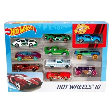 Pack de 10 Vehículos Hot Wheels a Escala 1:64 – Diversión y Colección