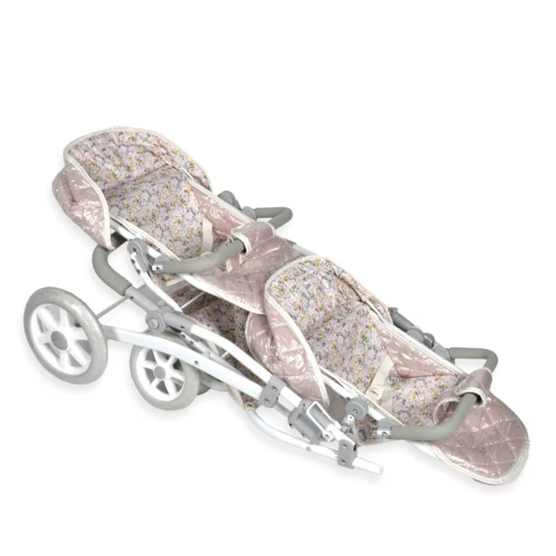 Coche Gemelar Fantasy para Muñecas 45x70x73 cm | Muñecas Arias