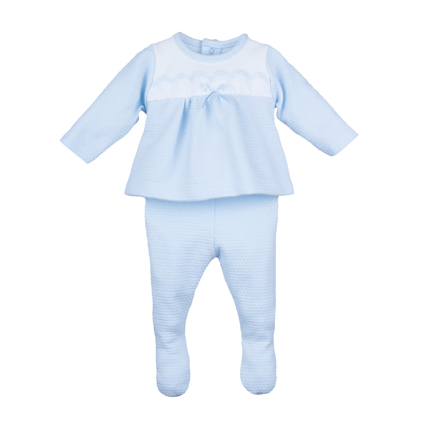 Conjunto polaina Cabriel celeste 00-3 meses