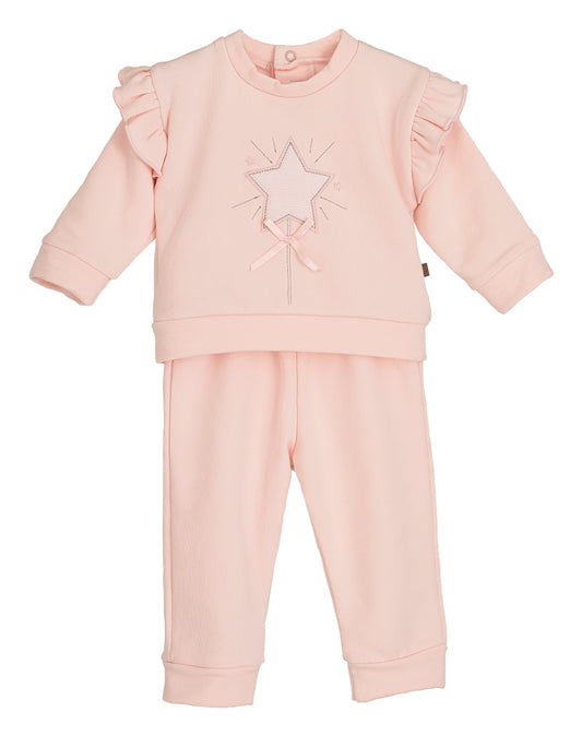 Conjunto Sport Lebeche Rosa Calamaro | Bebé 3-36 Meses 96% Algodón