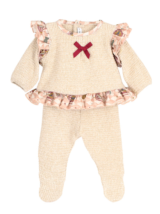 Conjunto Polaina Mistral primera puesta recién nacida – Calamaro (0-6 meses)