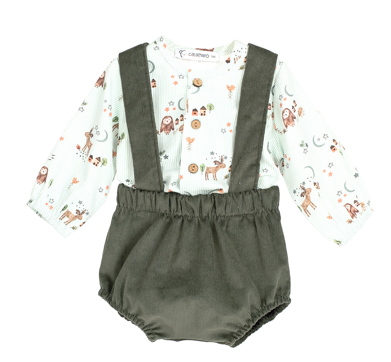 Conjunto Pololo Simún bebé niño Calamaro 100% algodón (1-36 meses)