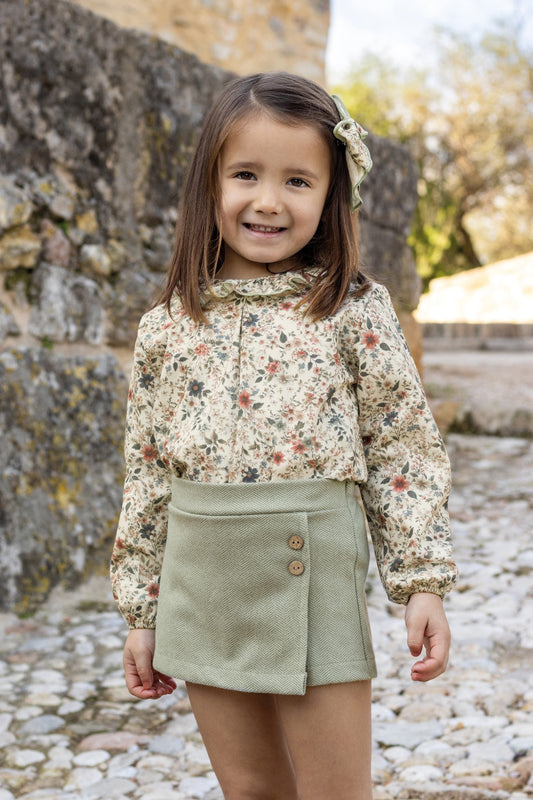 Falda Pantalón Excellentt Bise Niña 3-6 Años 100% Algodón | Calamaro