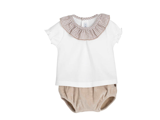 Conjunto polaina bebé Calamaro familia Mandi primeras puestas