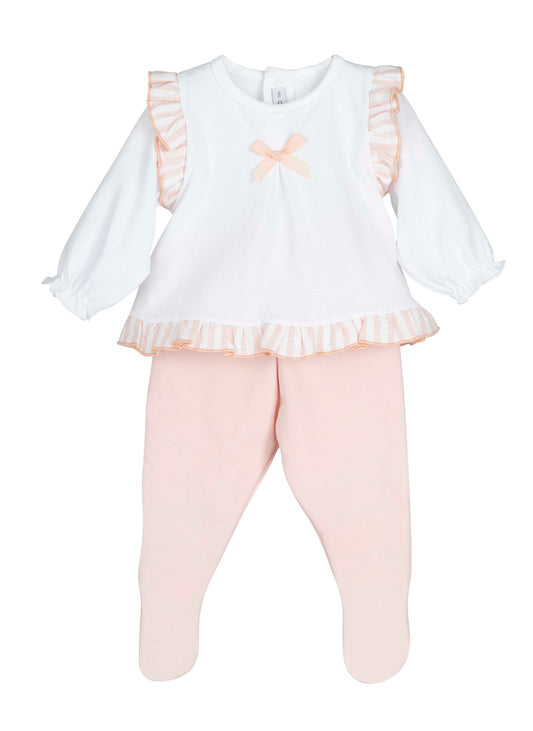 Conjunto bebé dos piezas con polaina Bundi Calamaro | Primeras puestas recién nacido | 0-6 meses