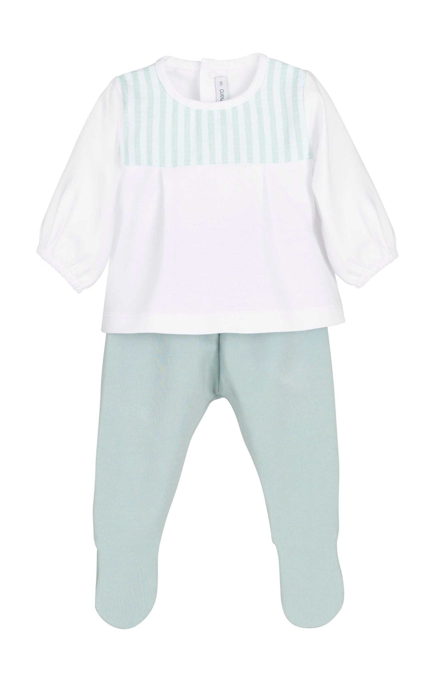 Conjunto Polaina Bebé Mint Calamaro Familia Bundi | Primeras Puestas 0-6 Meses