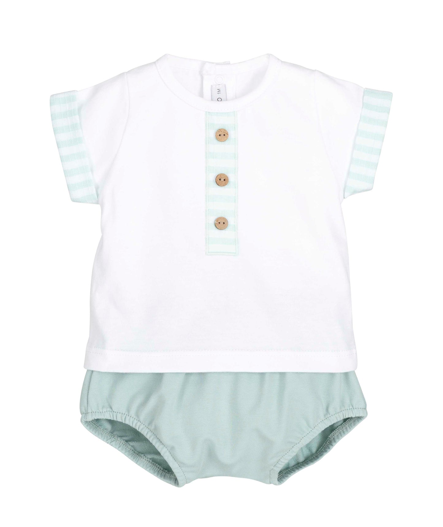 Conjunto pololo bebé Familia Bundi mint 1-36 meses | Calamaro