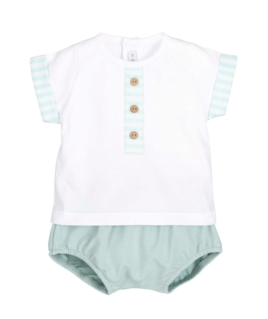 Conjunto pololo bebé Familia Bundi mint 1-36 meses | Calamaro