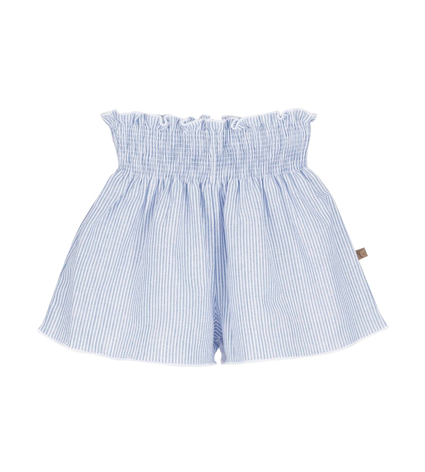 Conjunto niña Kerala azul con blusa bordada y short