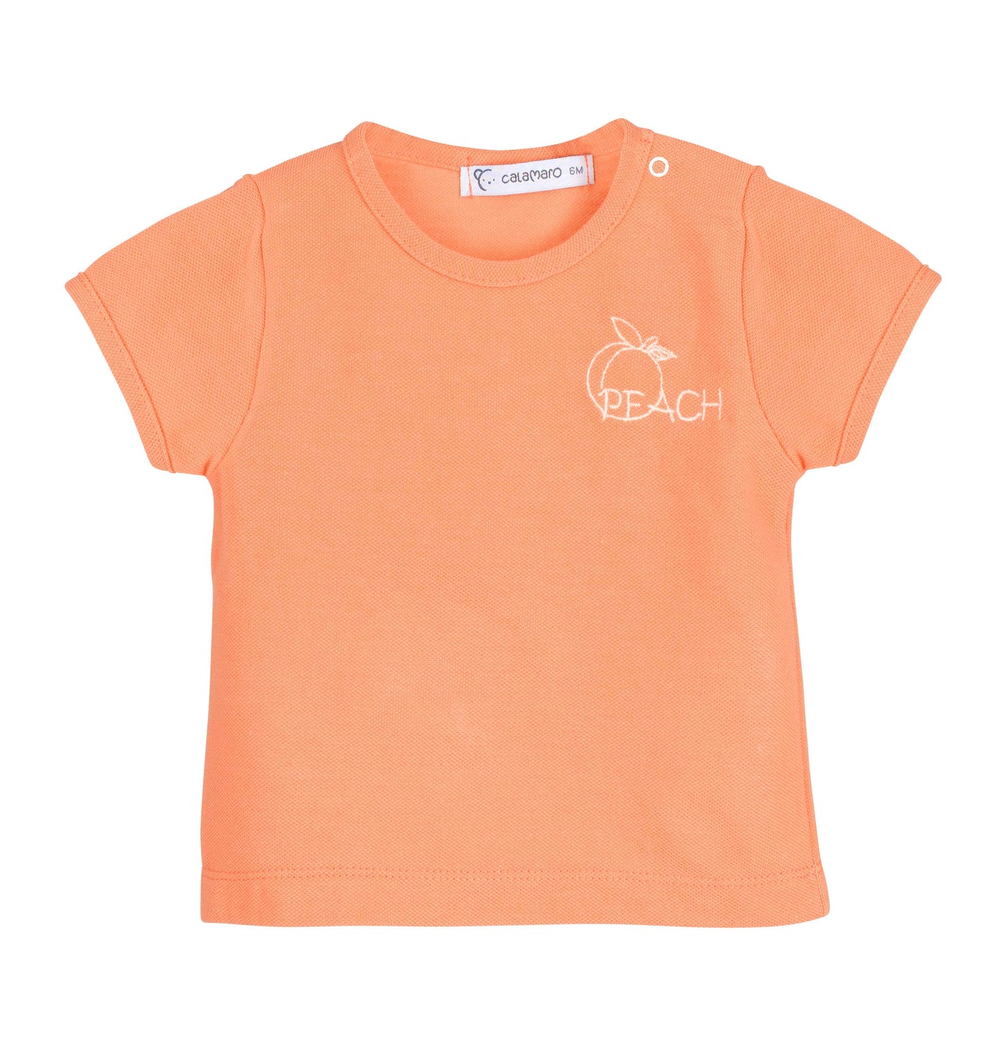Conjunto niño camiseta y pantalón cuadros naranja Familia Baño Calamaro 6 meses–6 años