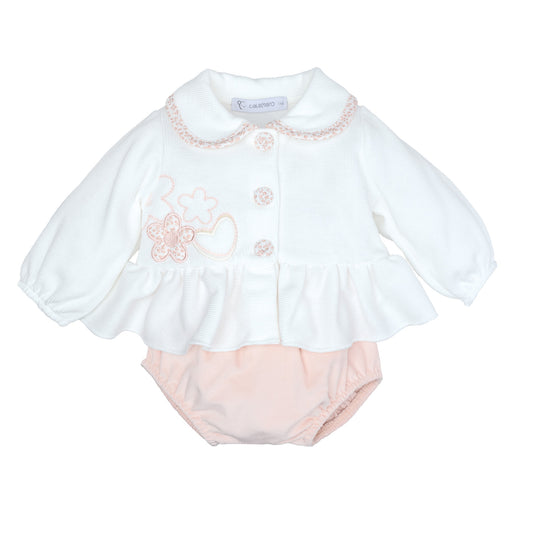 Conjunto Pololo Familia Laza Nude para Niña | 1 a 36 Meses