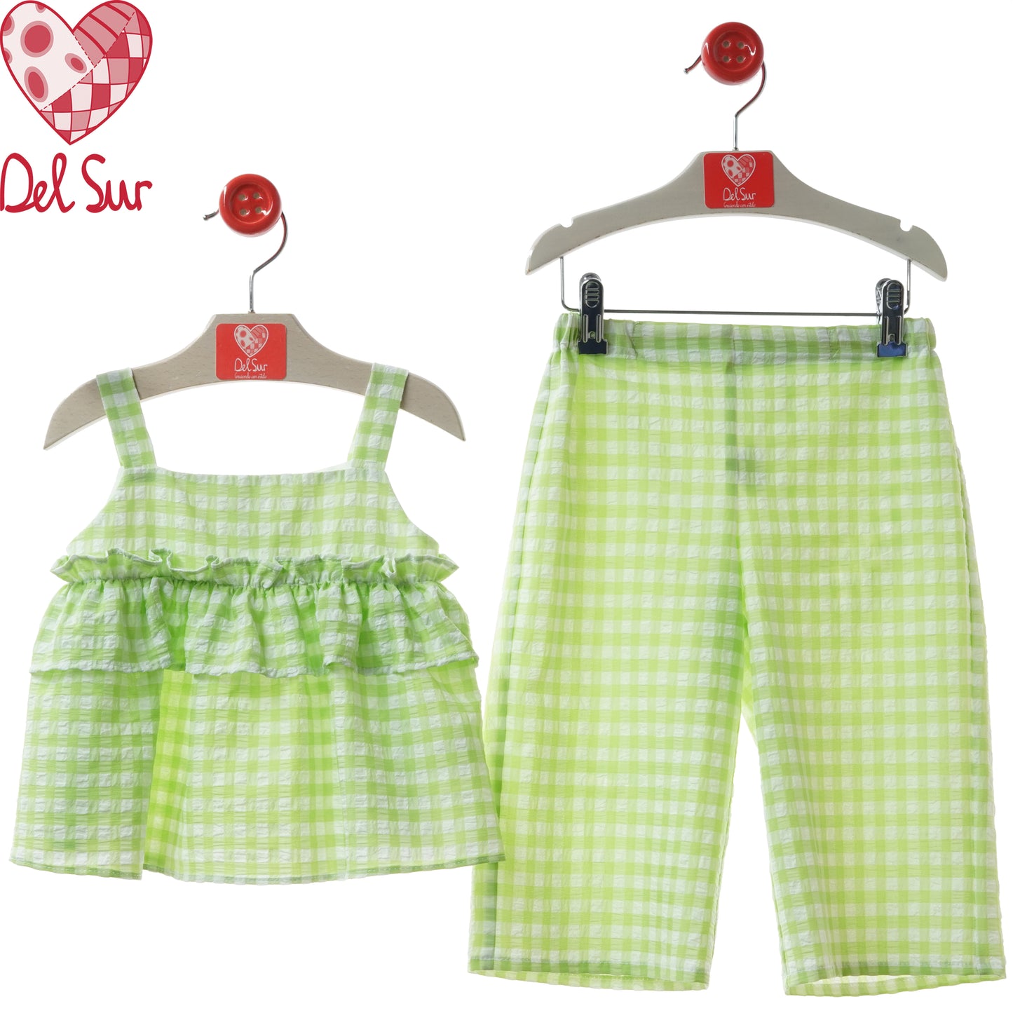 Conjunto Niña Familia Catanzaro Verde | Del Sur | 4-12 Años
