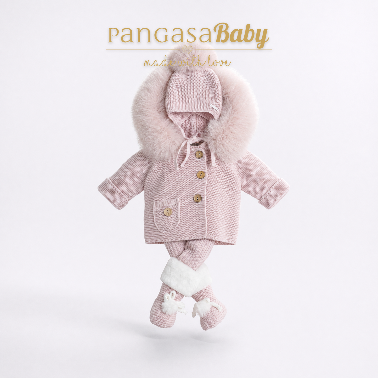 Trenka Luxury Rosa Empolvado Pangasa Baby 🌸 Elegancia y ternura para tu peque
