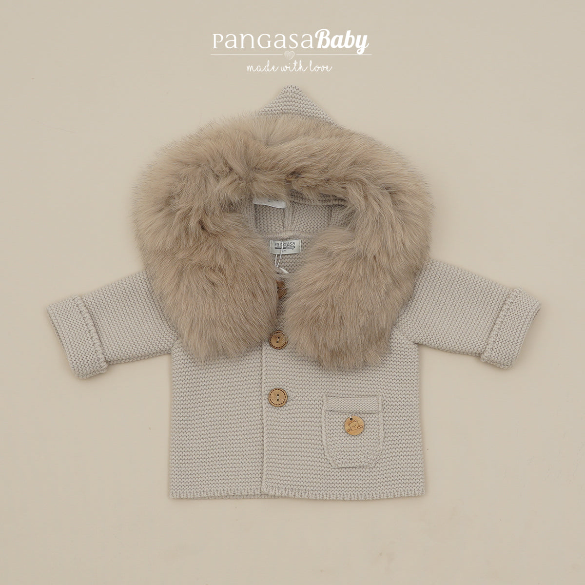 Trenka Luxury Pelo Camel Pangasa Baby 🤎 Abrigo suave y elegante para bebé