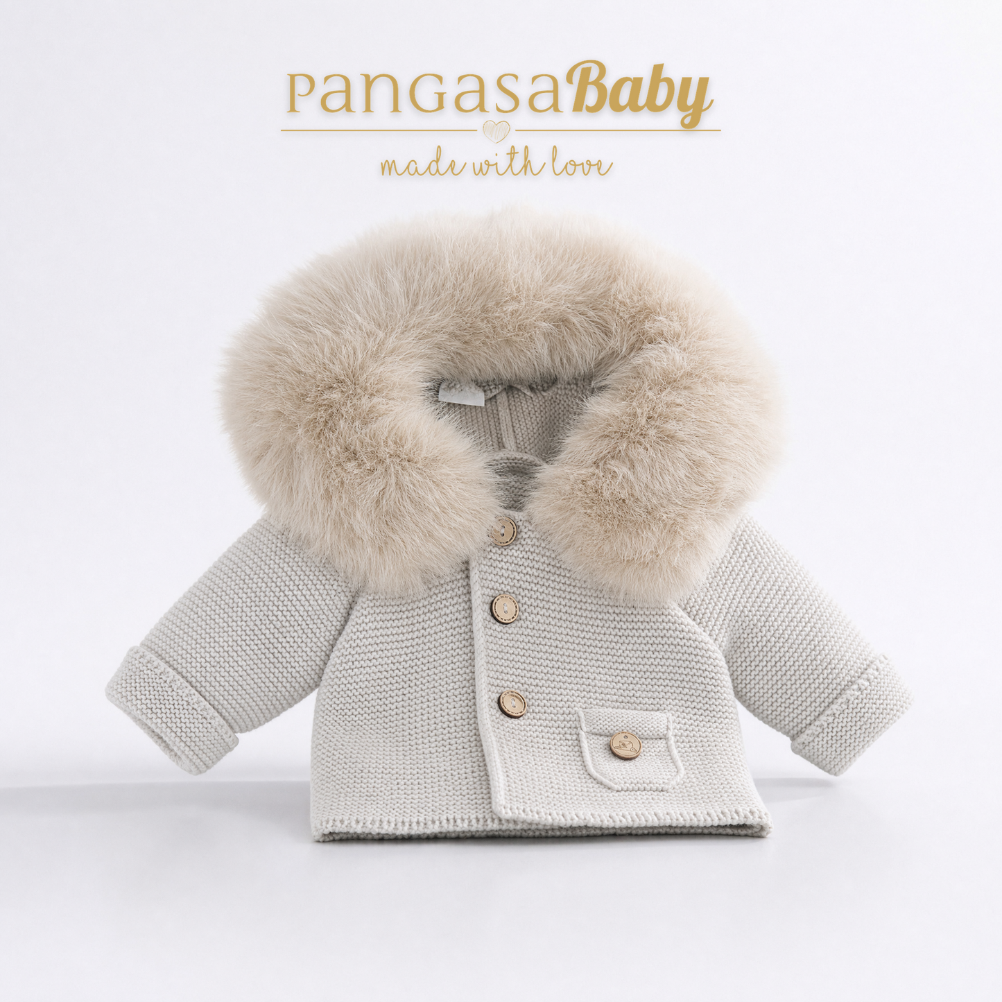 Trenka Luxury Pelo Camel Pangasa Baby 🤎 Abrigo suave y elegante para bebé