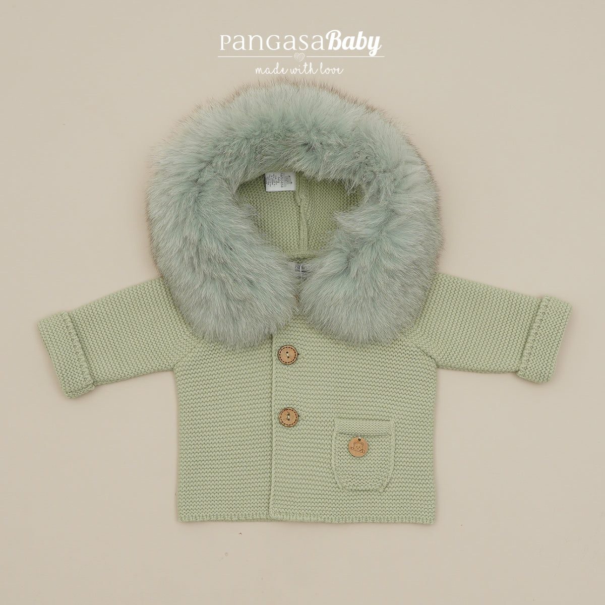 Trenka Luxury Verde Hoja Pangasa Baby 🍃 Abrigo con estilo natural para tu peque