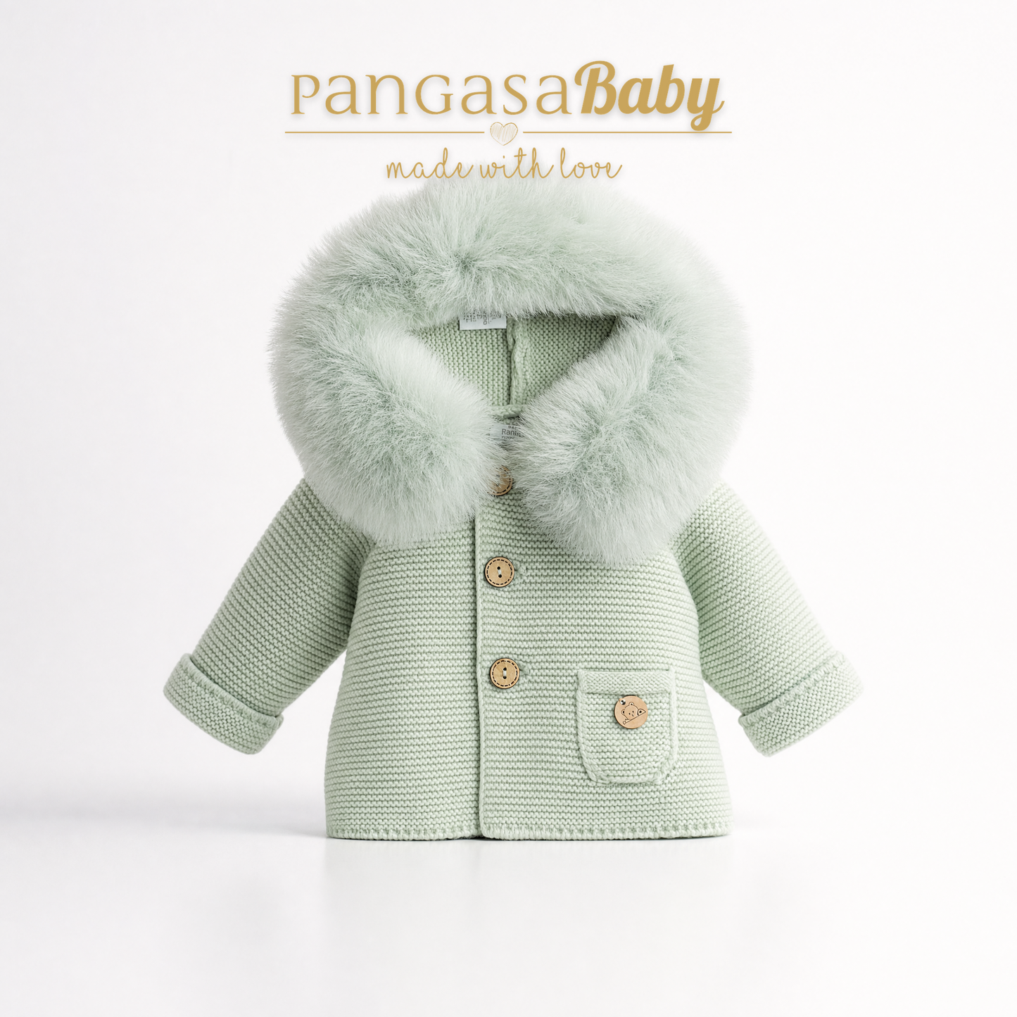 Trenka Luxury Verde Hoja Pangasa Baby 🍃 Abrigo con estilo natural para tu peque