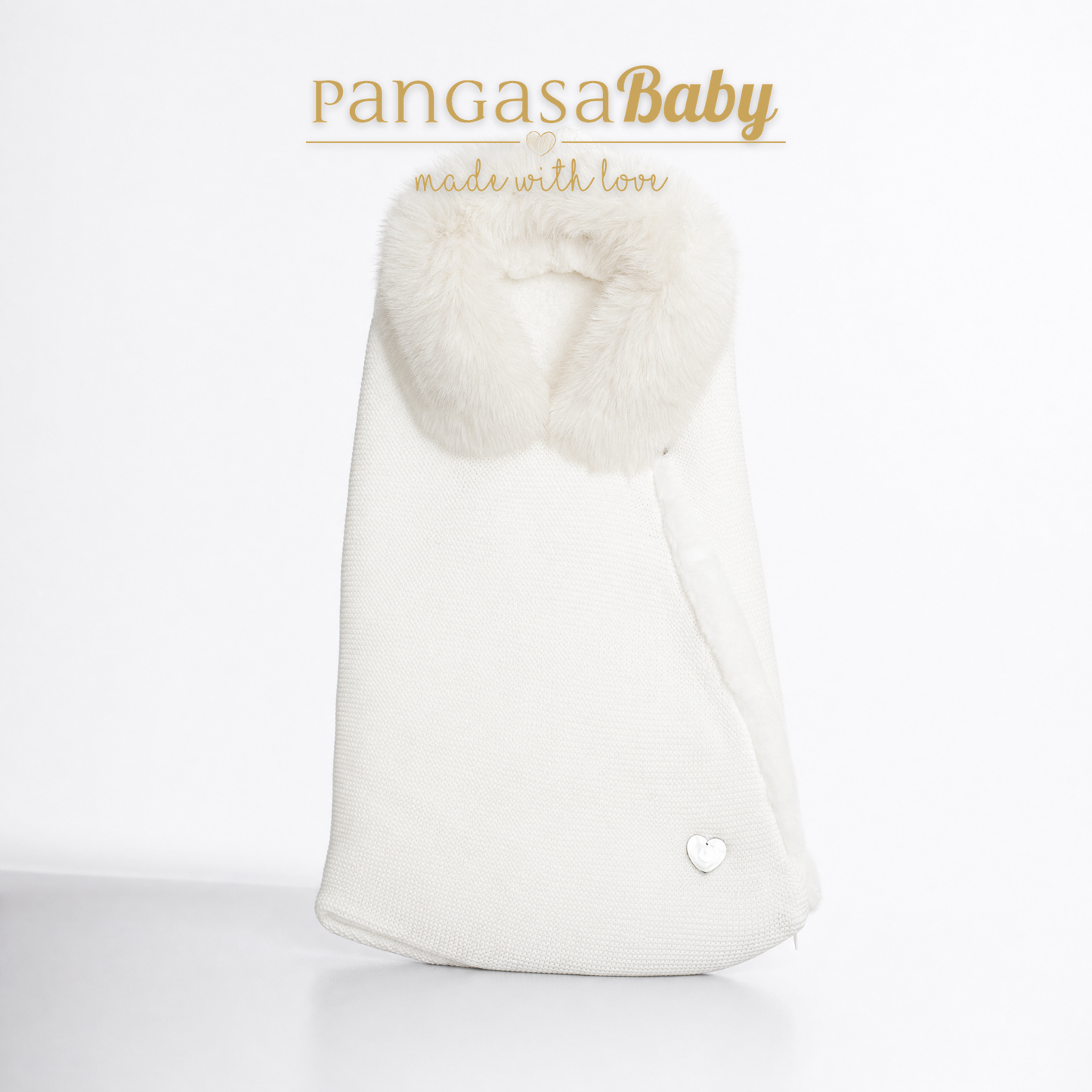 Saco Bebé Forro Polar Marfil Pelo pangasa baby