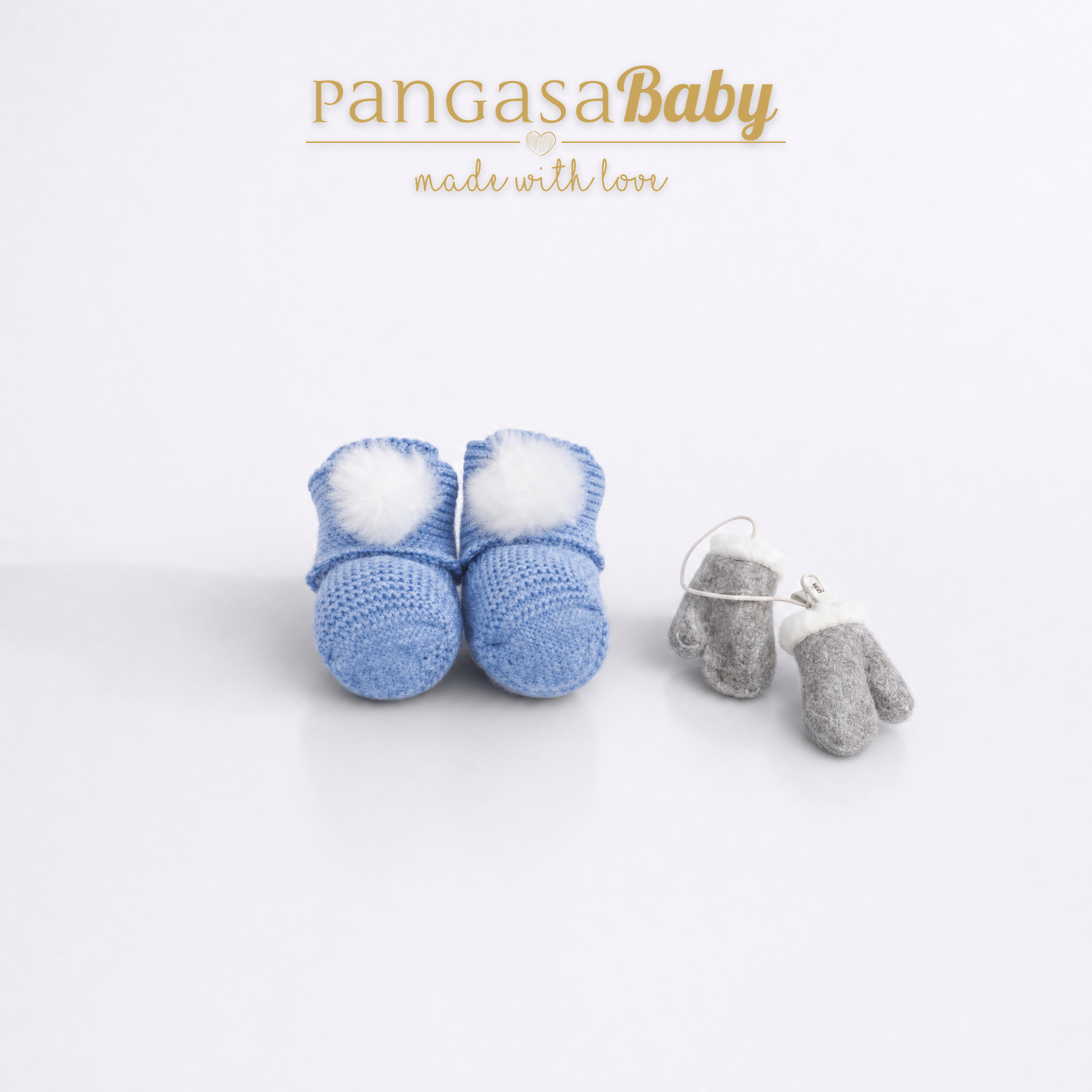 Botita Pompón Bebé bruma - Pangasa Baby