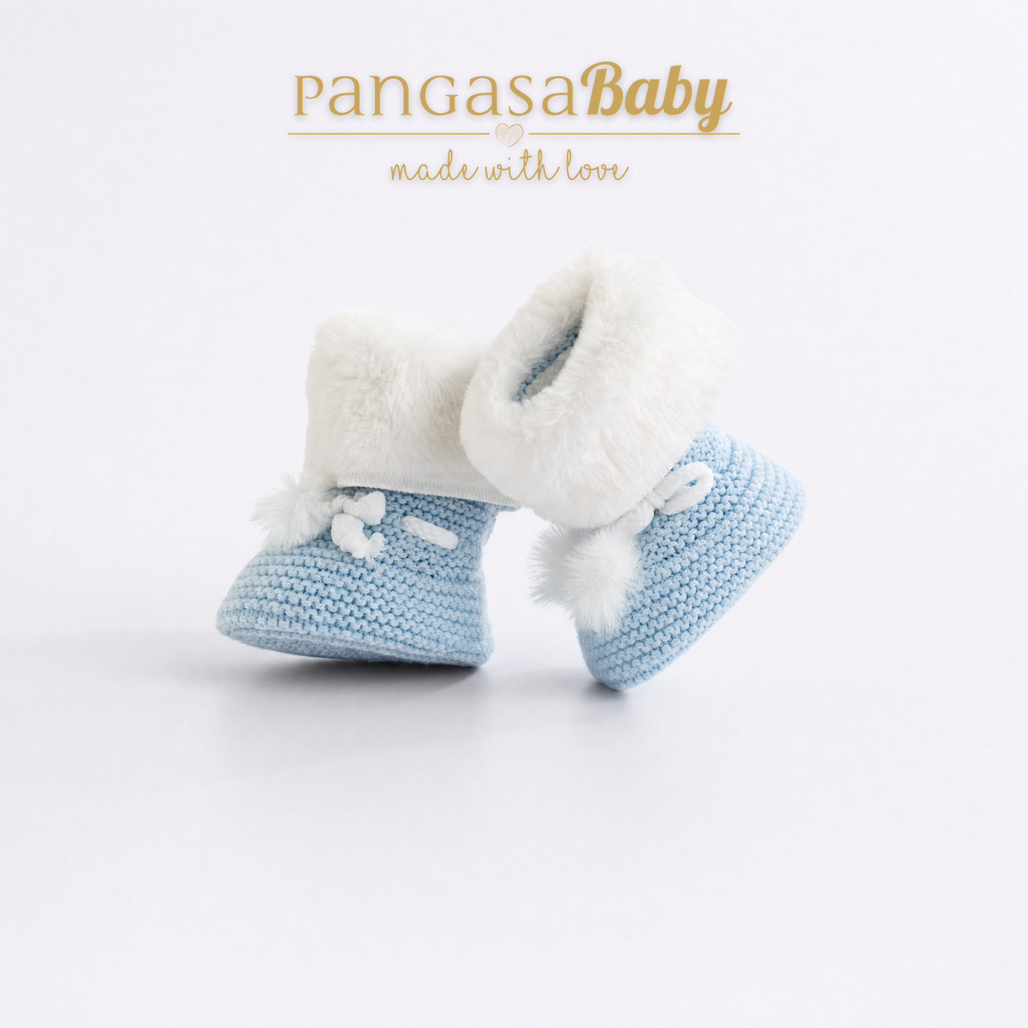 Botitas Forro Polar celeste empolvado - Pangasa Baby