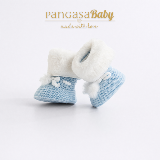 Botitas Forro Polar celeste empolvado - Pangasa Baby