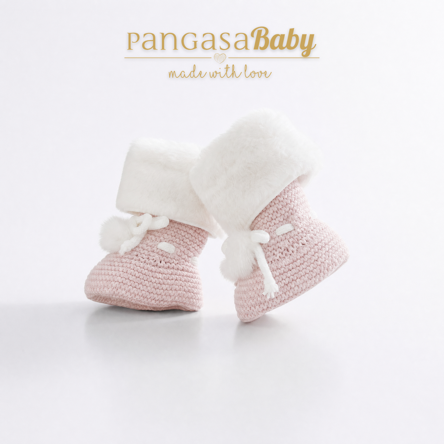 Botitas Forro Polar rosa empolvado - Pangasa Baby
