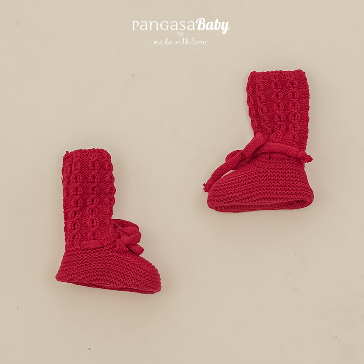 Botitas Altas Ochos granate - Pangasa Baby