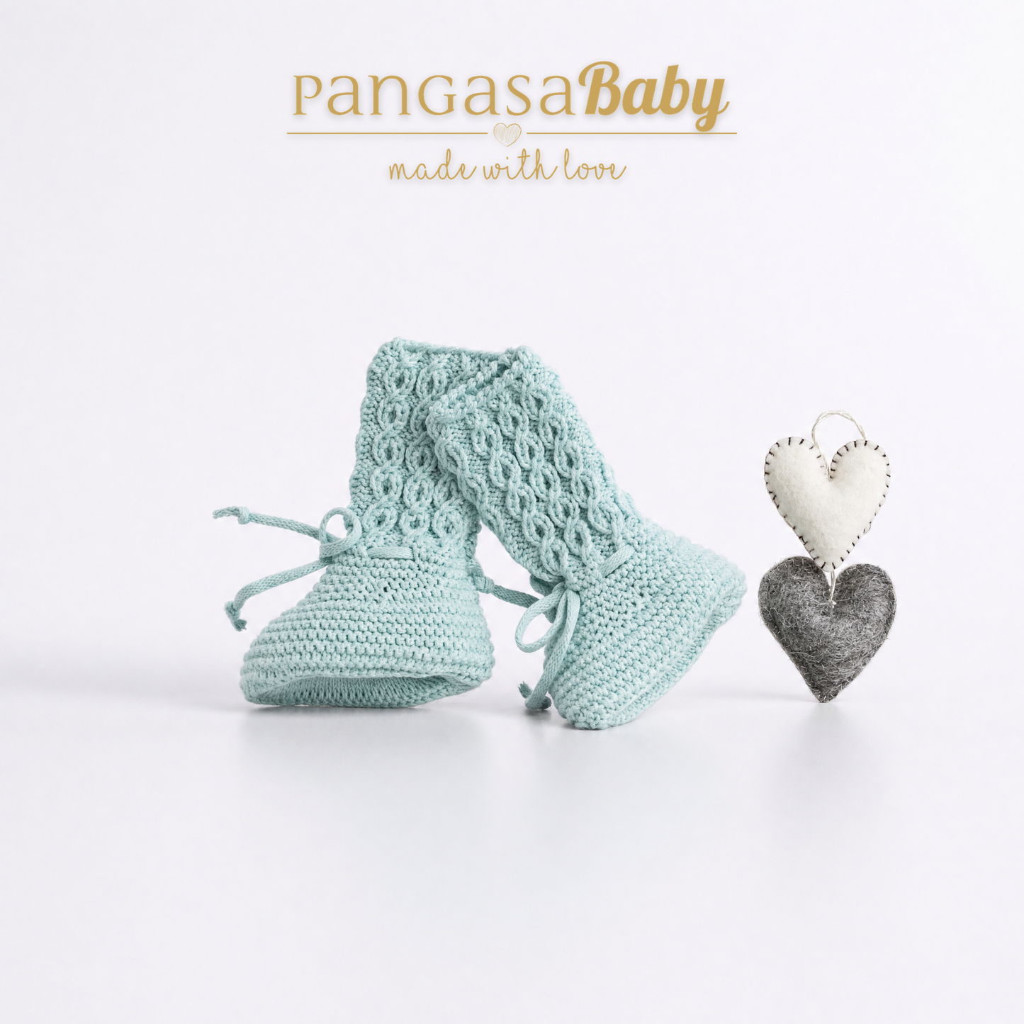 Botitas Altas Ochos verde mint- Pangasa Baby