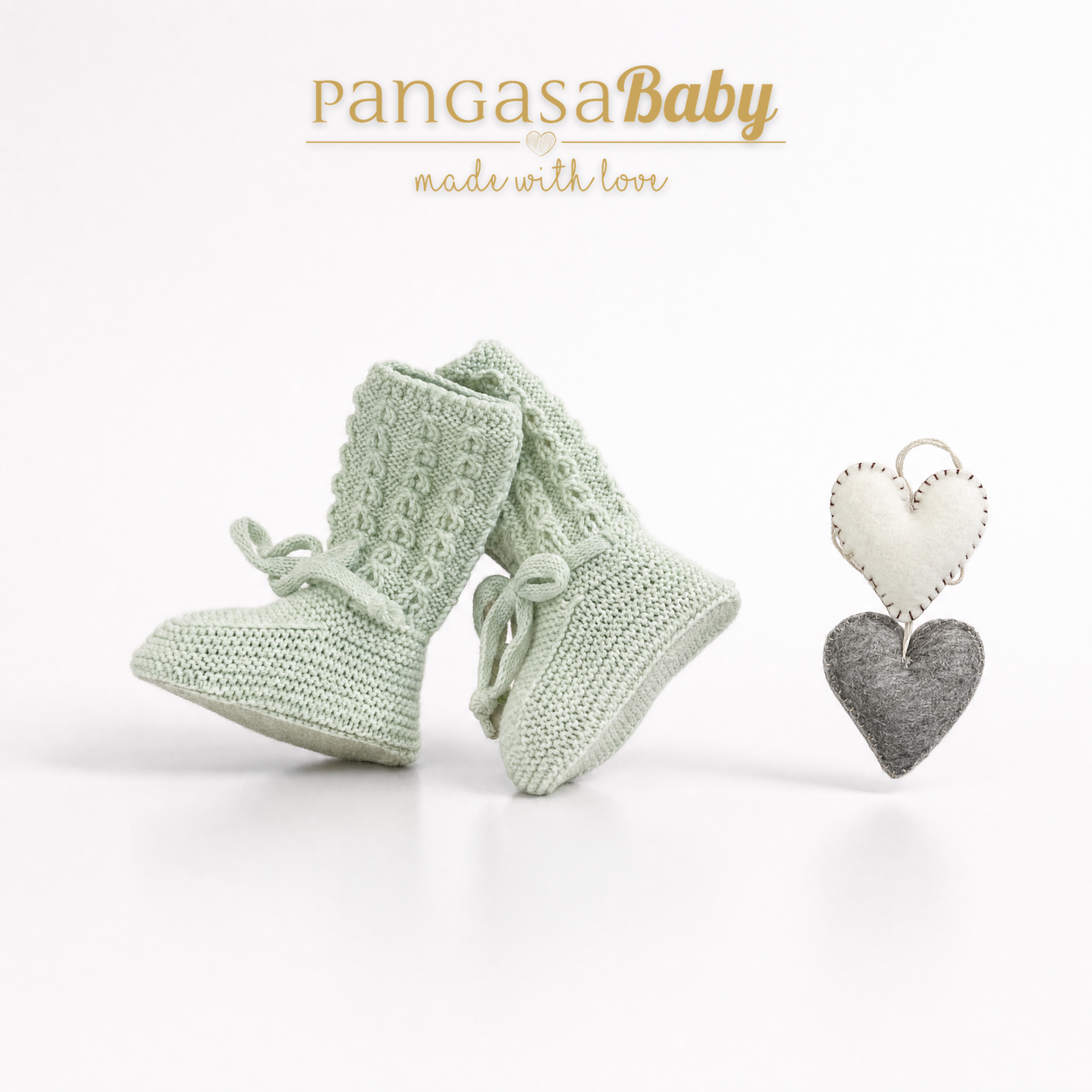 Botitas Altas Ochos verde hoja - Pangasa Baby