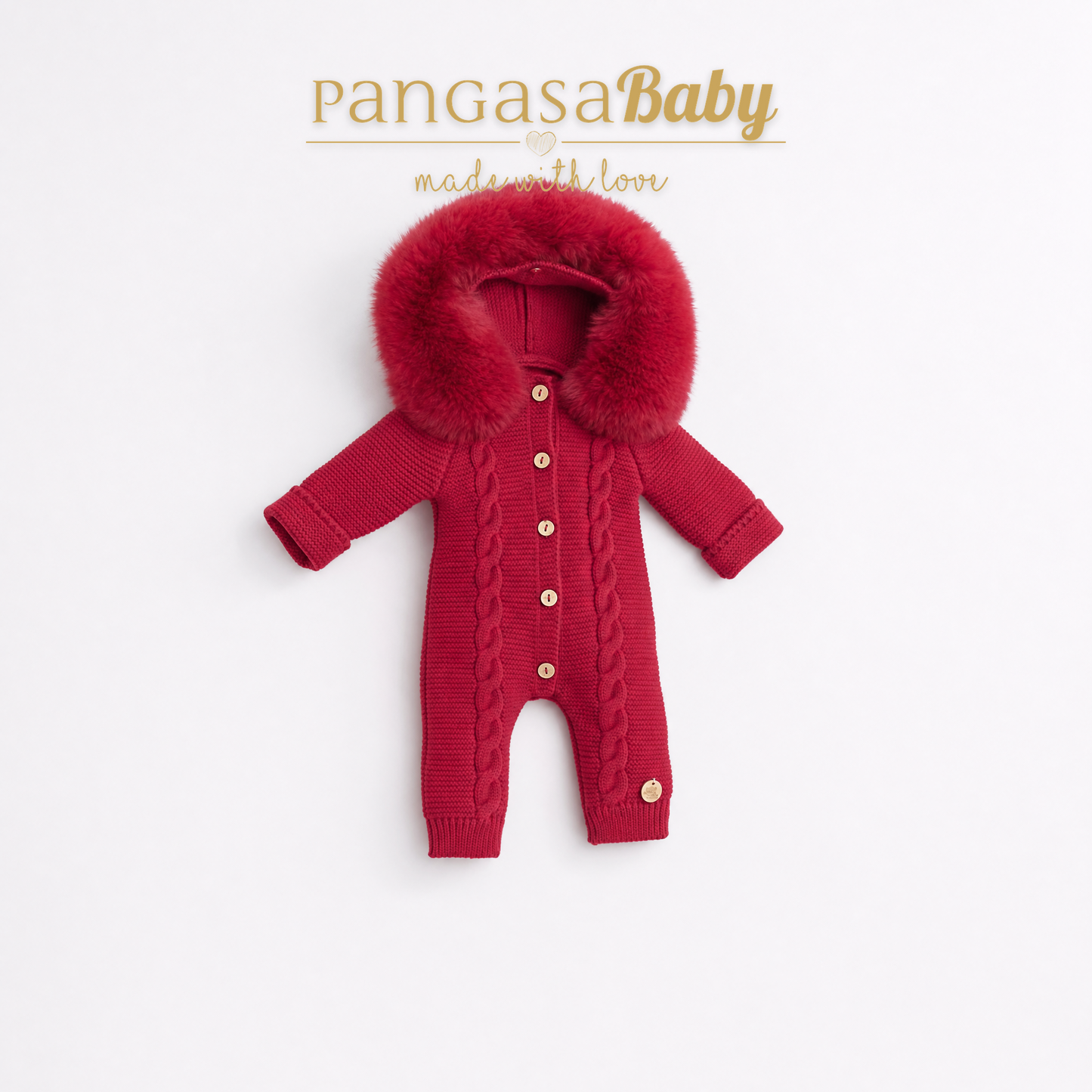 Buzo Bebé Ochos Color Granate con Capucha Desmontable 0-12 Meses | Pangasa