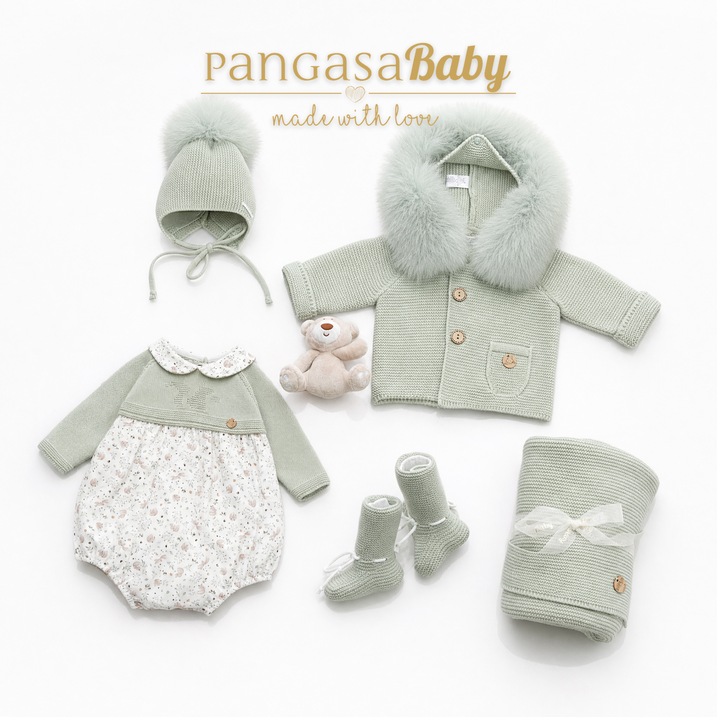 Pelele Ardilla Pangasa de Punto y Estampado | Tallas 1 a 12 Meses | Siju Moda Infantil