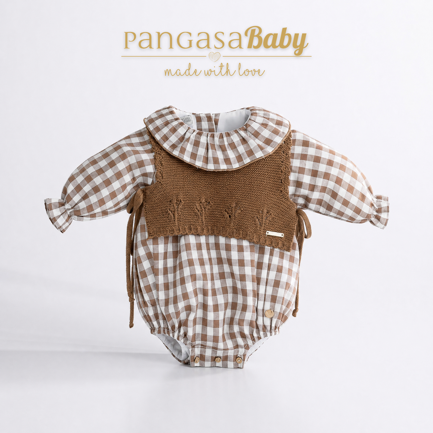 CHALECO PUNTO familia chocolatte pangasa baby 1-24 meses