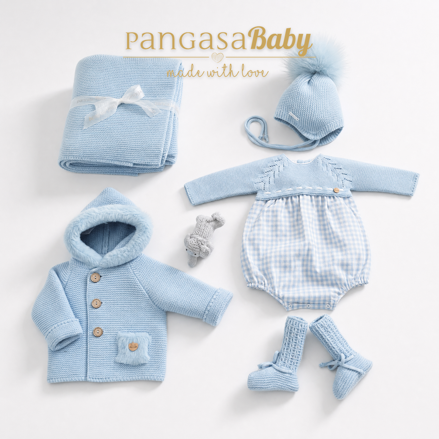 Pelele Soft Pangasa Baby | Celeste Empolvado | 1-12 meses