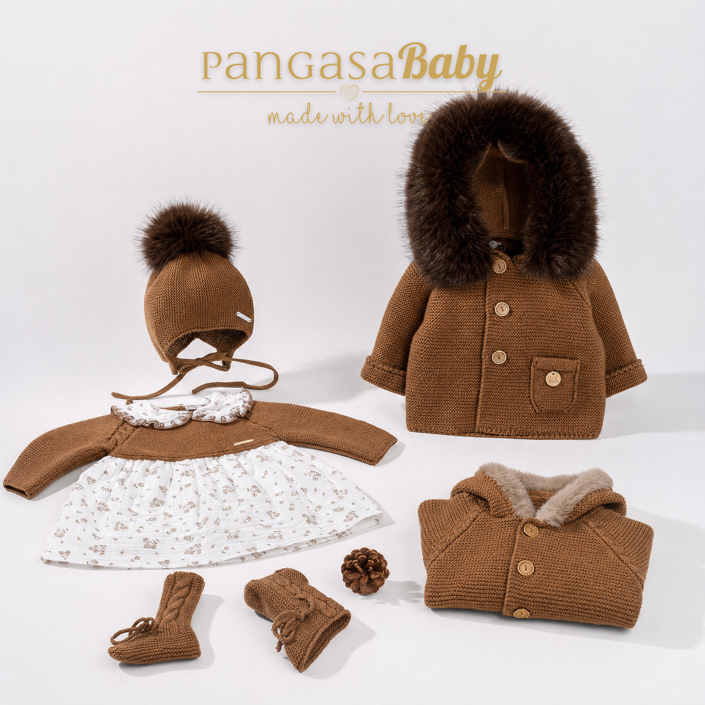 VESTIDO CHOCOLATTE 1-24 meses pangasa baby