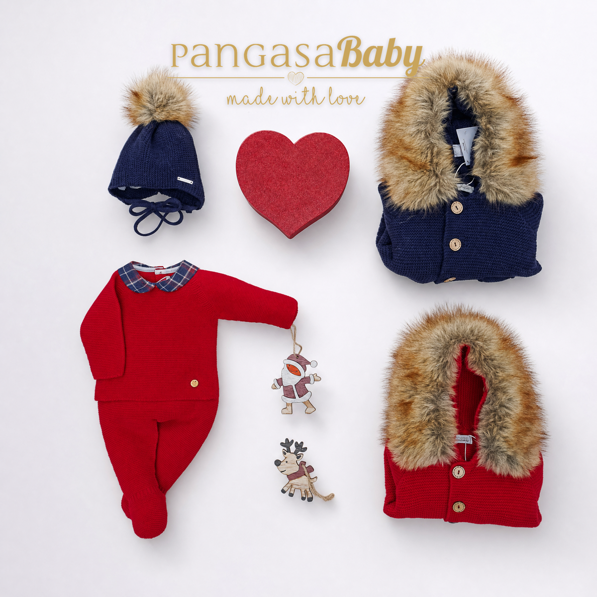 P.Puesta C.Bebé Christmas Pangasa Baby + Gorro | 0-12 meses