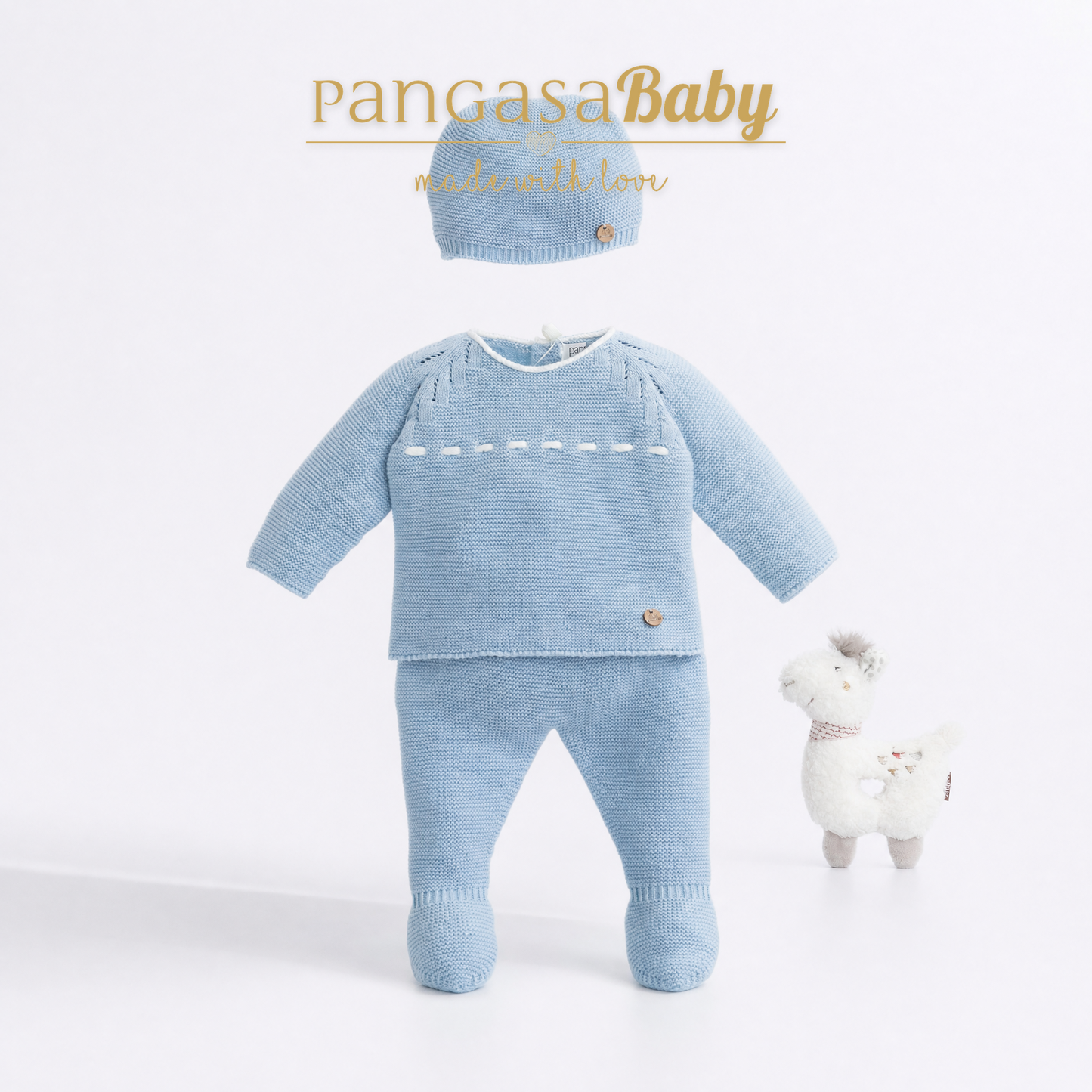 P.Puesta Soft + Gorro Pangasa Baby | Celeste | 0-12 meses
