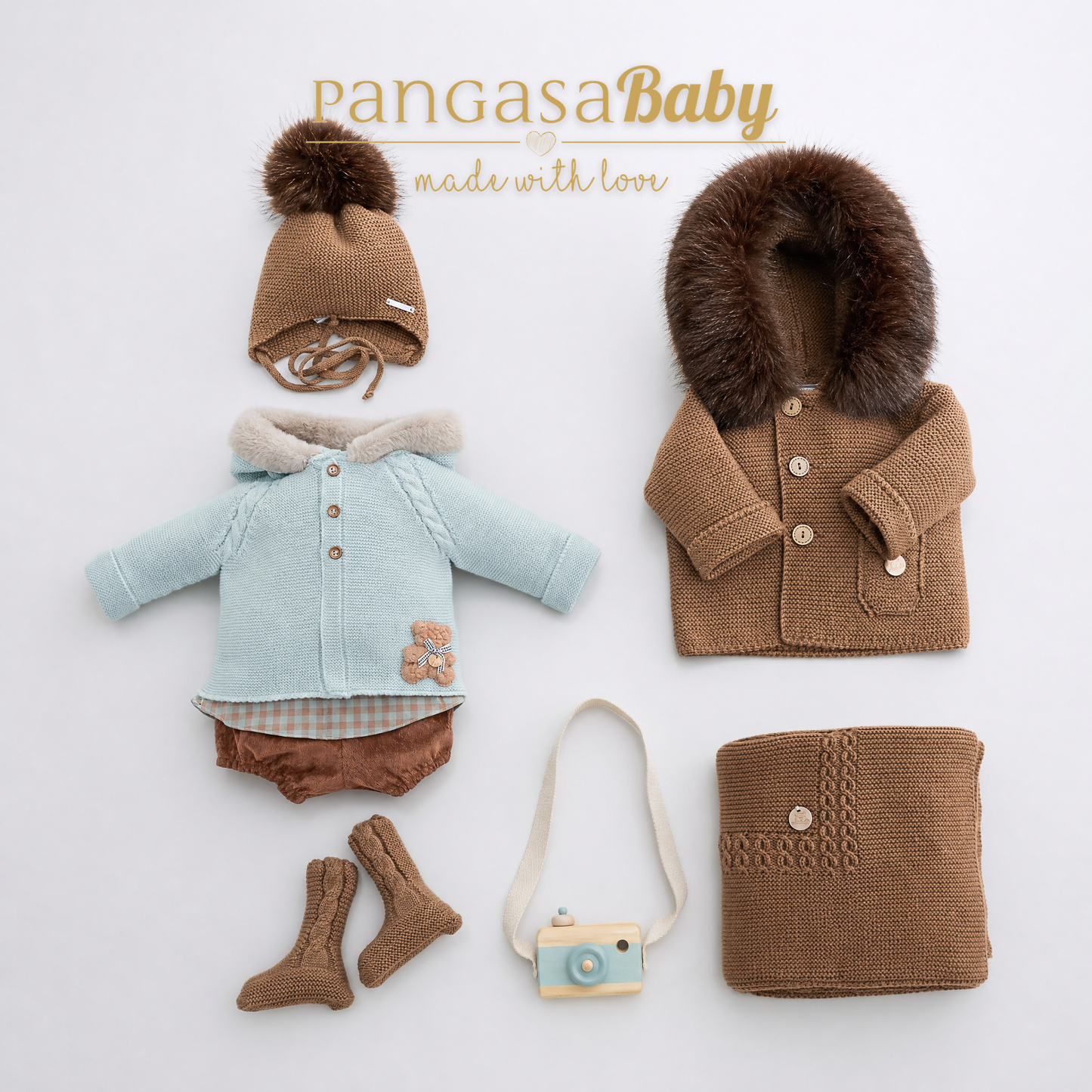 TRAJE 2P PANTALON PANA VICHY MINT 3-24 meses pangasa baby