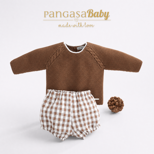 TRAJE 2P CHOCOLATTE 3-24 meses pangasa baby