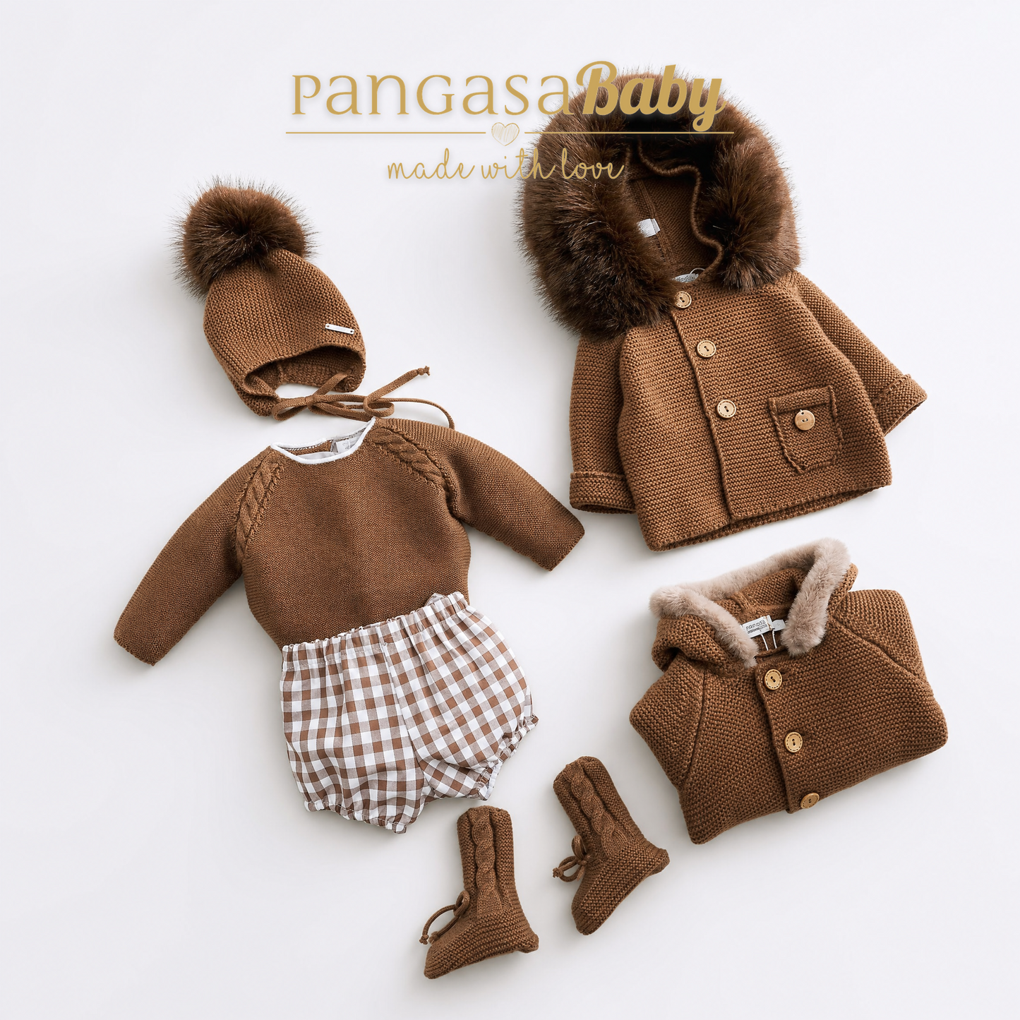 TRAJE 2P CHOCOLATTE 3-24 meses pangasa baby