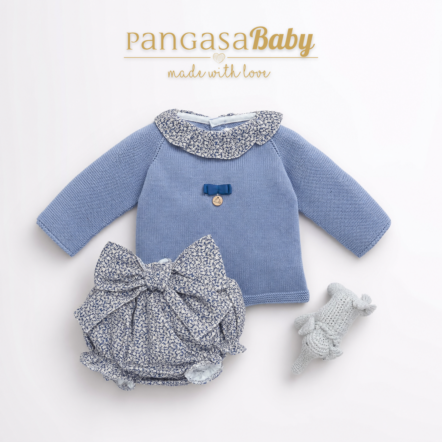 Conjunto Braguita Brume Pangasa Baby | Color Bruma | 3-24 meses