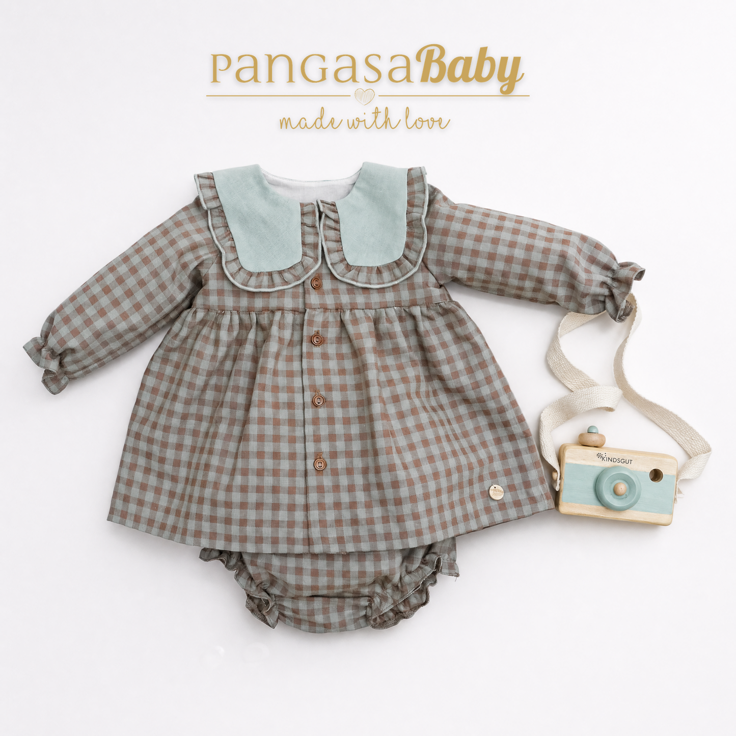 JESUSIN CUADROS VICHY MINT 3-24 meses pangasa baby